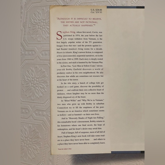 Hearts in Atlantis by Stephen King — Hardcover First Edition 1999 - Picture 4 of 6